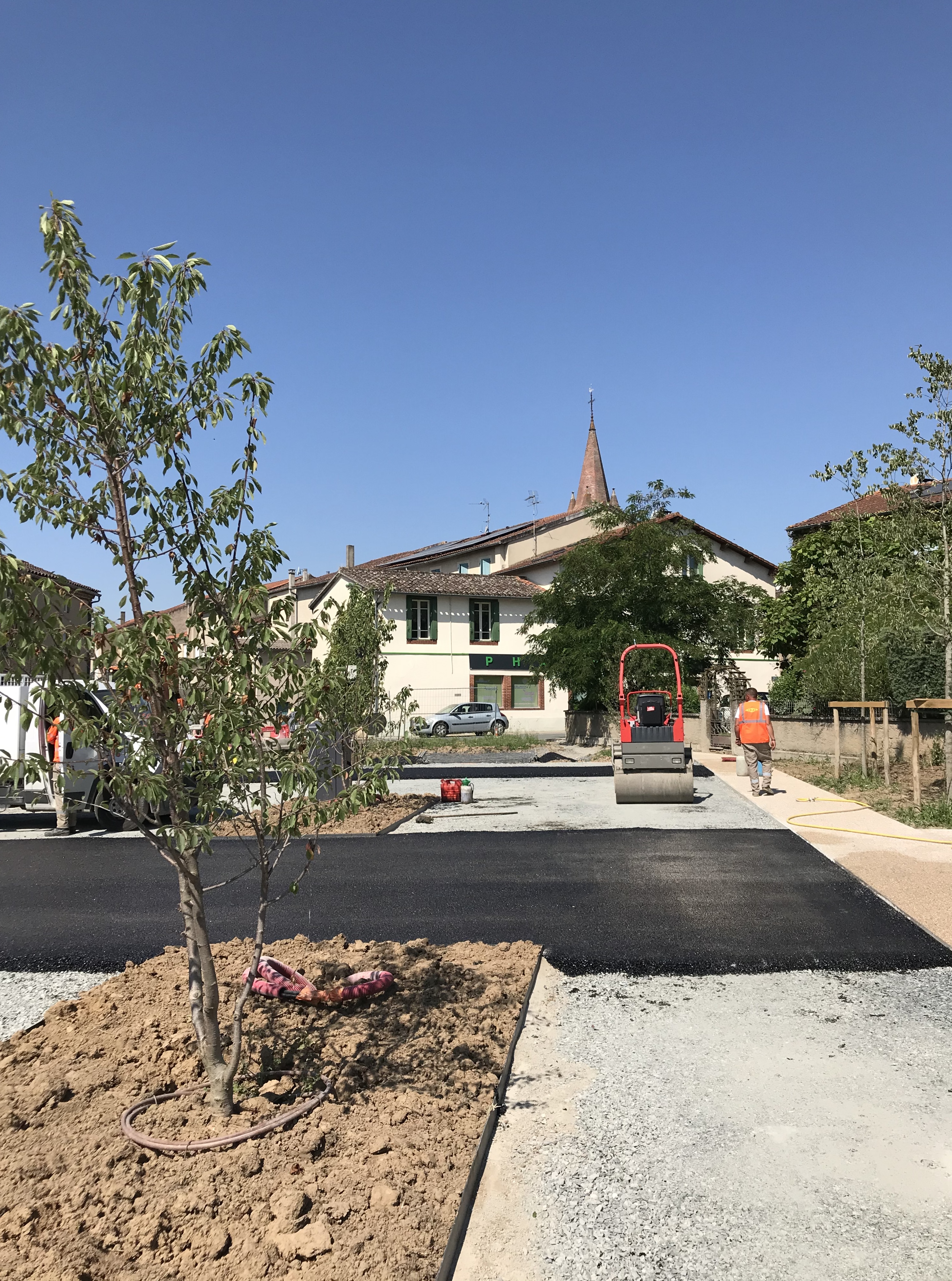 Rénovation de la place de la mairie.