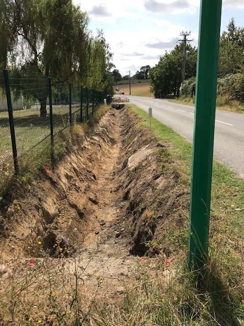 Les travaux de sécurisation au bord de la RD 71 ont débuté.