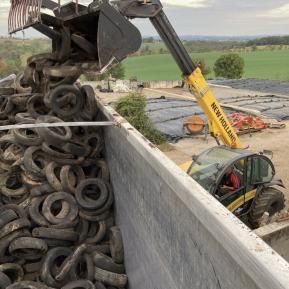 Pneus usagés : la 1ère phase de collecte est terminée.